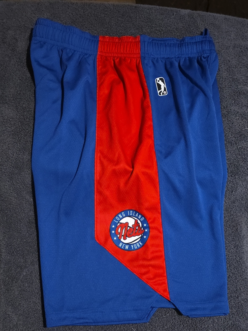 Nike Blue and Red Athletic Shorts with Mets Patch